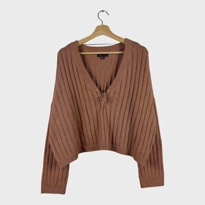 Kendall & Kylie Crop Sweater Knit Ribbed
